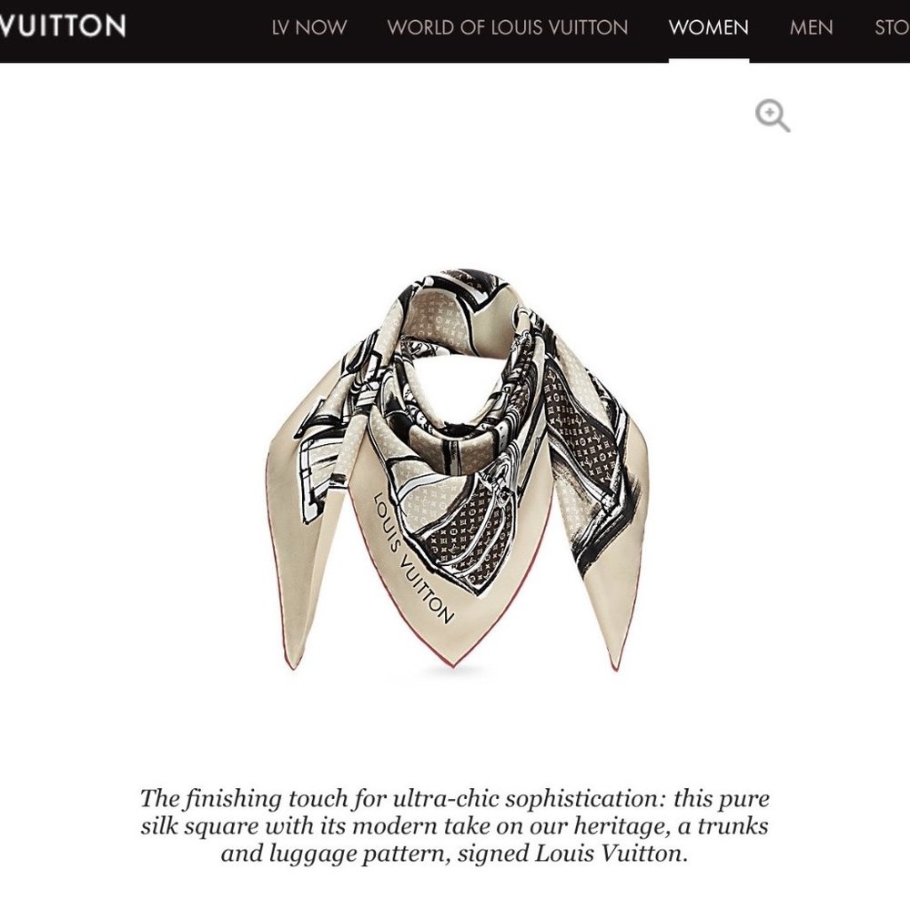 Louis Vuitton Scarf Trunks Monogram Beige Brown Silk Wrap - Picture 14 of 14
